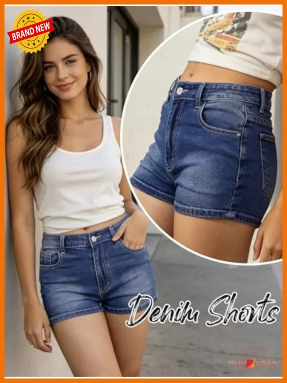 Sexy Low Rise Stretch Denim Mini Jean Shorts Y2K Summer
